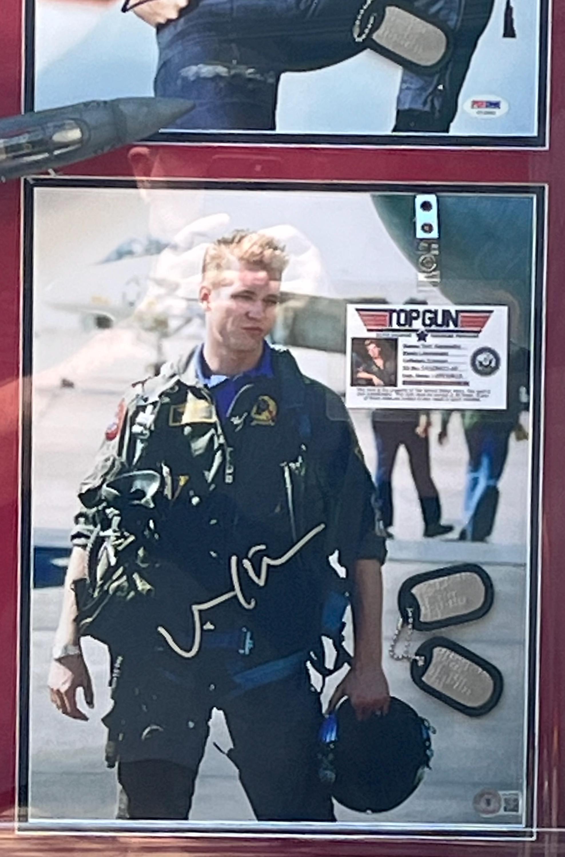 Top Gun Movie Cast Signed  Shadowbox display. Certified Signatures