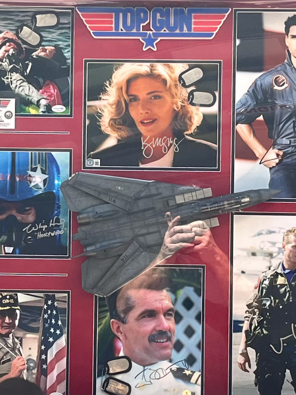 Top Gun Movie Cast Signed  Shadowbox display. Certified Signatures