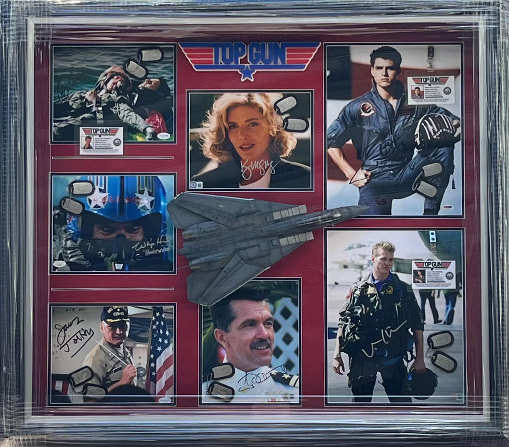 Top Gun Movie Cast Signed  Shadowbox display. Certified Signatures
