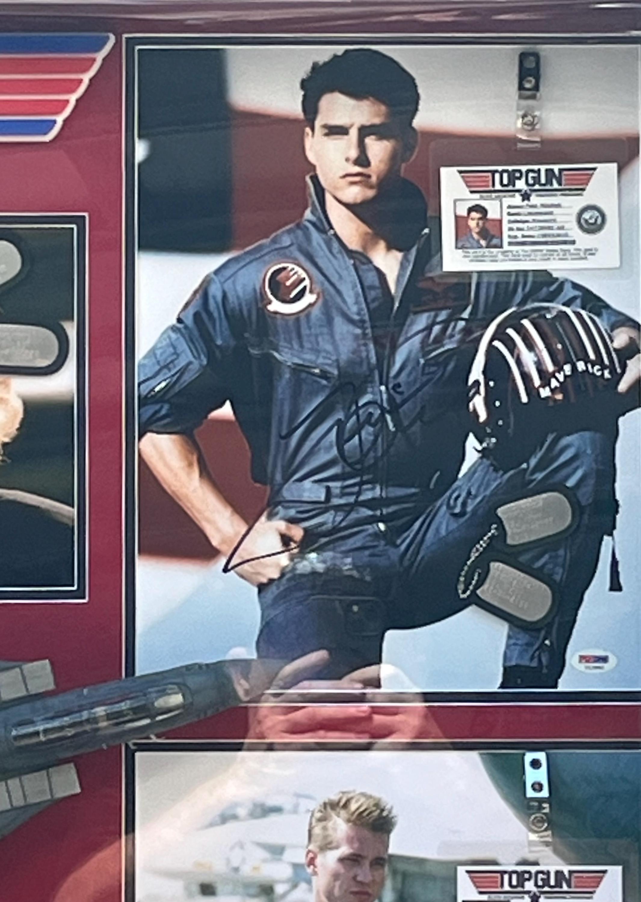 Top Gun Movie Cast Signed  Shadowbox display. Certified Signatures