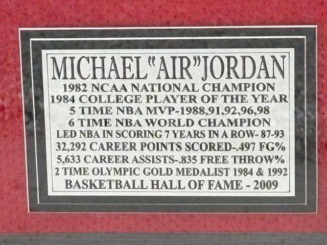 Michael Jordan Signed LE of 23 made Retirement Patch Jersey UDA Framed