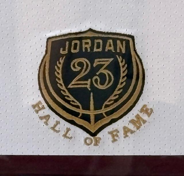 Michael Jordan Signed LE Of 23 White Bulls Jersey with Retirement Patch Custom Framed UDA