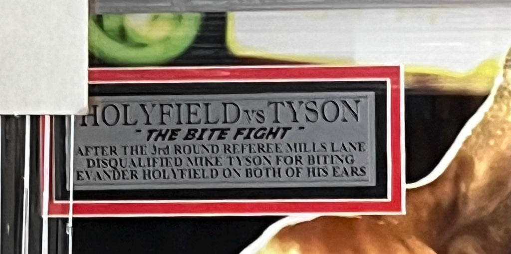 Mike Tyson and Evander Holyfield Aigned Photo custom framed. JSA Certified