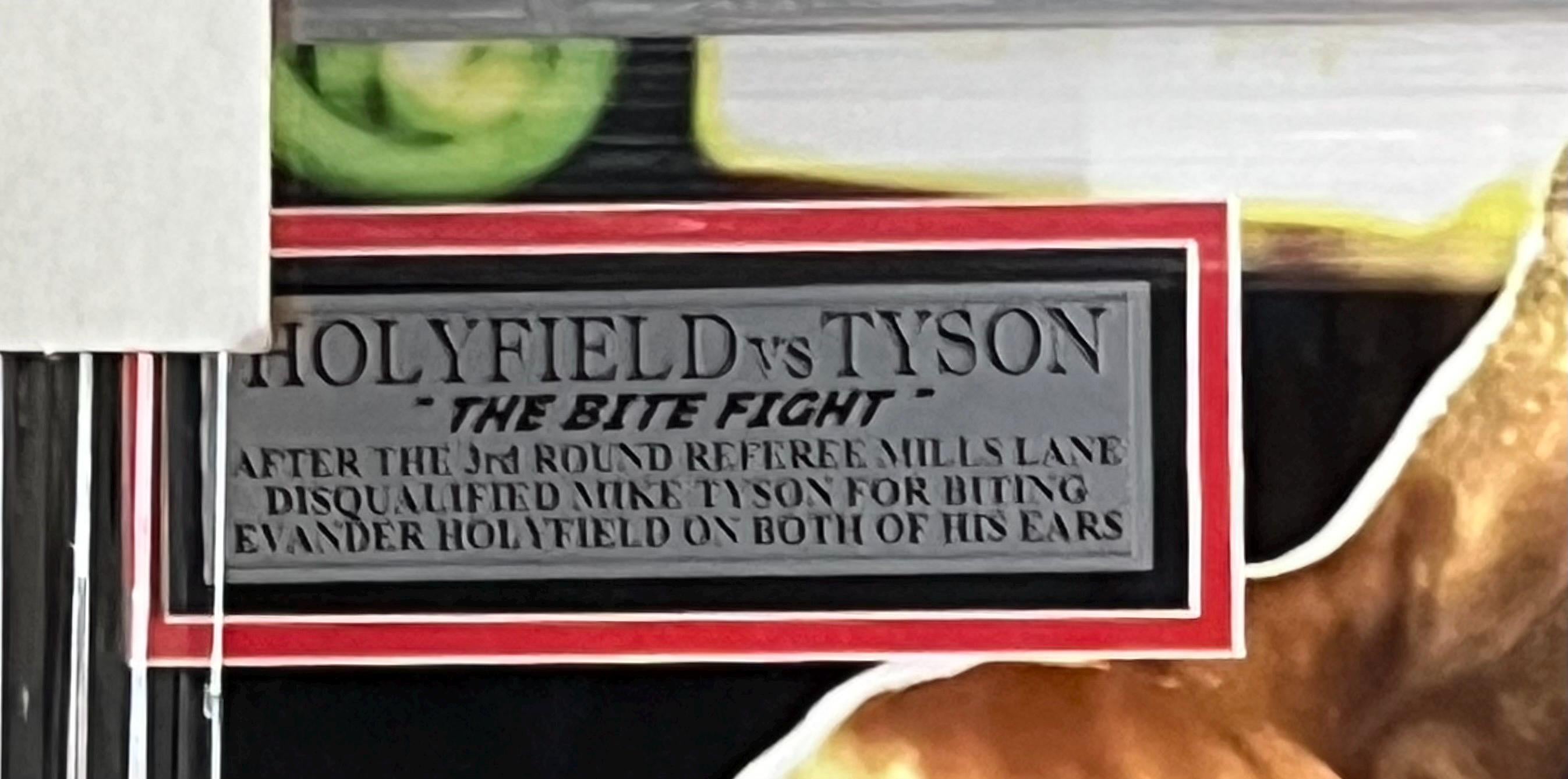 Mike Tyson and Evander Holyfield Aigned Photo custom framed. JSA Certified