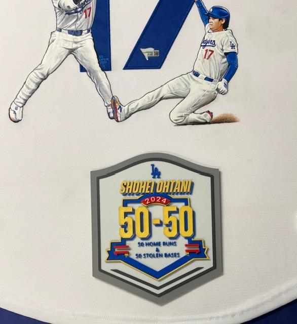 Shohei Ohtani Signed Jersey with double hand painted images 50/50