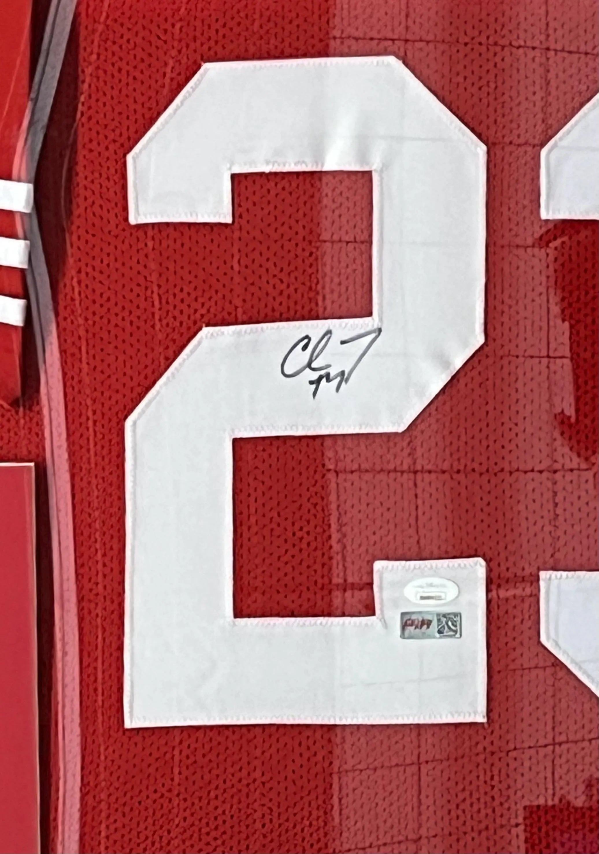 Stephen Curry Signed Jersey with Hand Painted Photo. JSA Certified