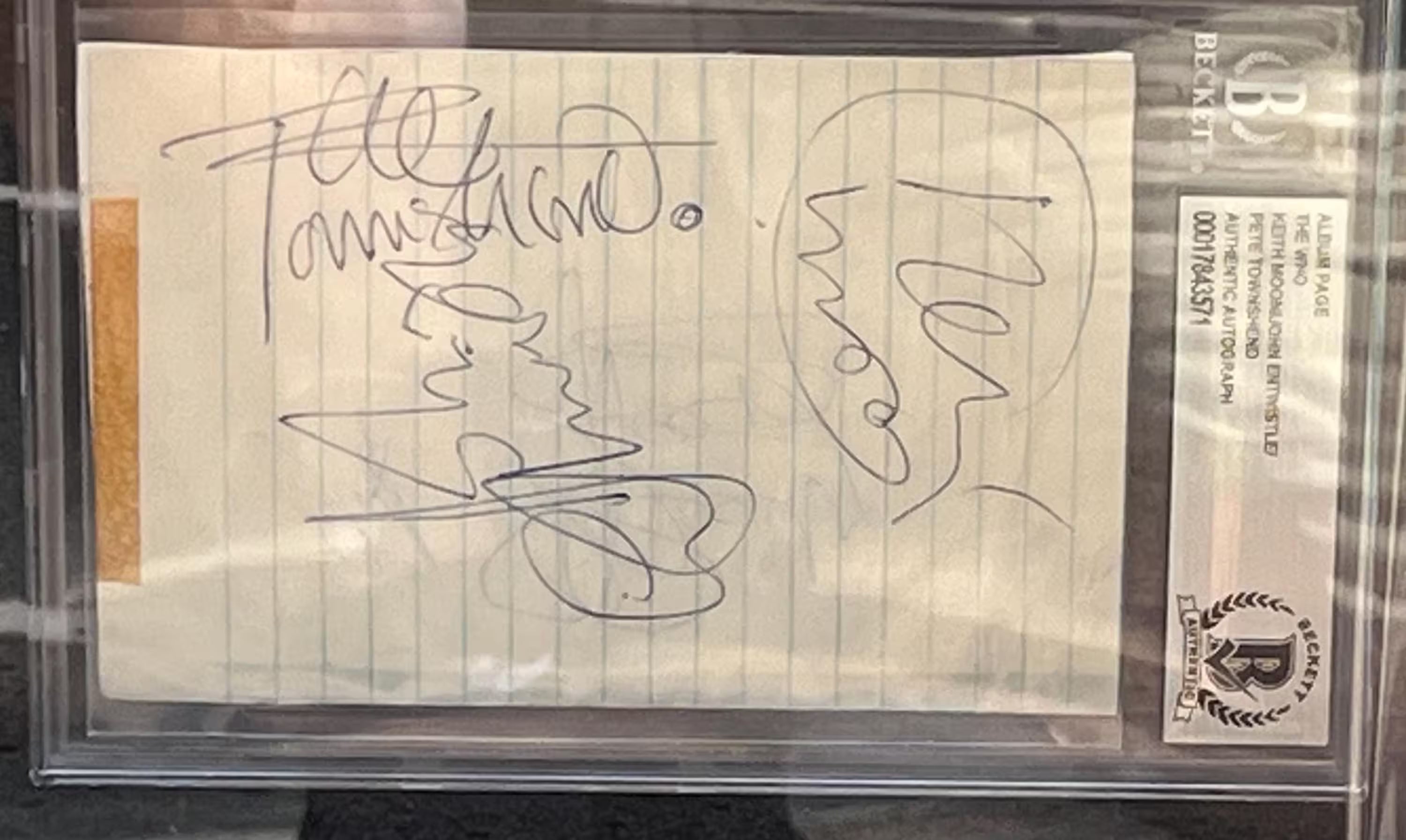 THE WHO group signed Collage Shadowbox Certified Signatures