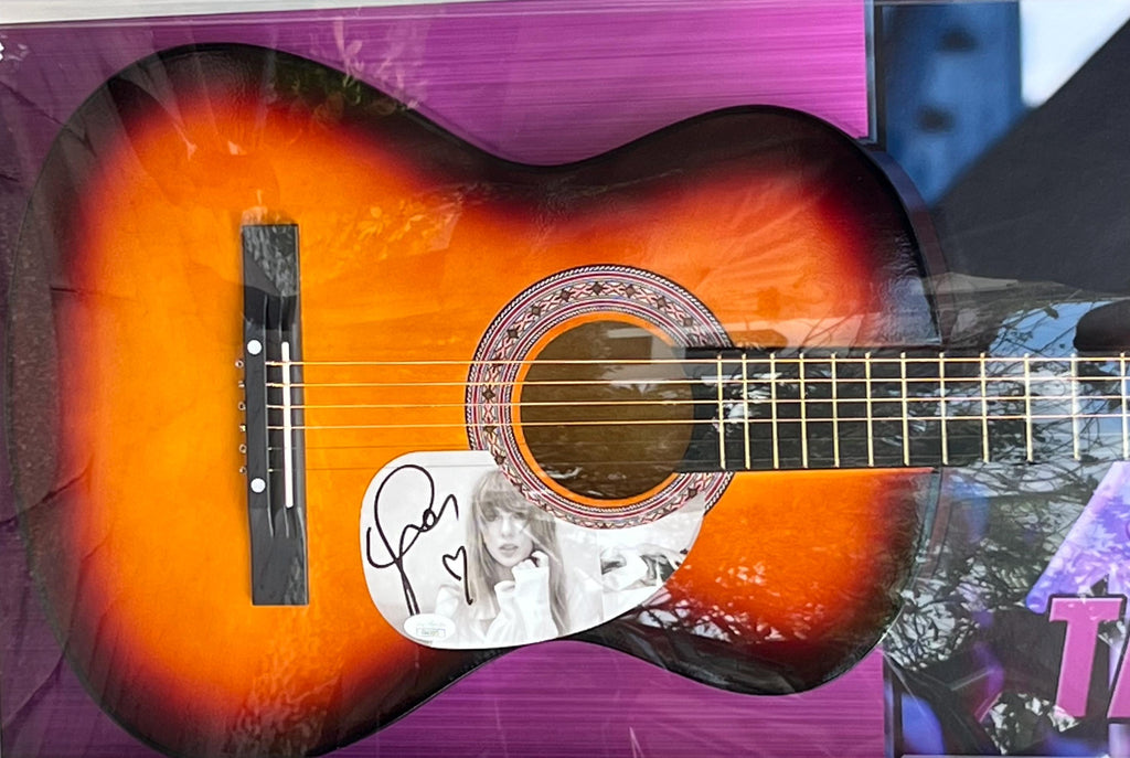 Taylor Swift Signed Acoustic Guitar  Shadowbox Display JSA Certified