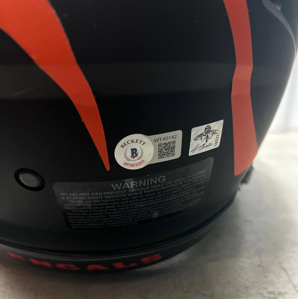Jamar Chase Signed Full Size Speed Helmet. Beckett Certified