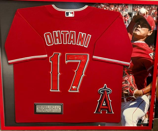 Shohei Ohtani Hand Signed California Angels Jersey Custom Framed Fanatics