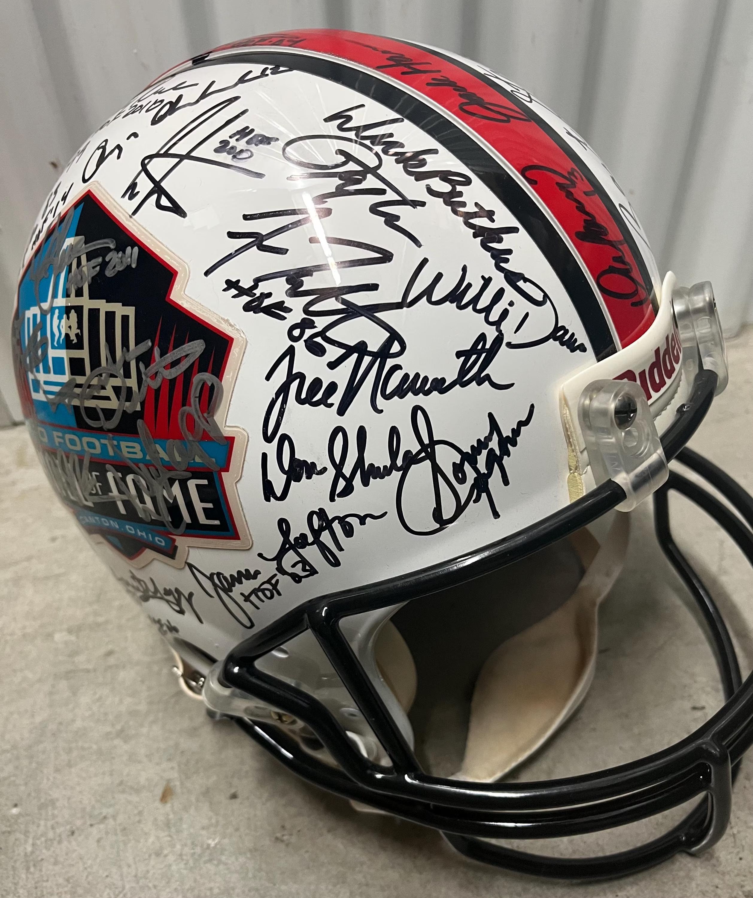 NFL Hall Of Fame Pro Authentic Full Size Helmet multi signed