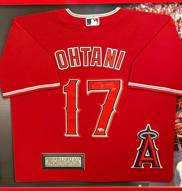 Shohei Ohtani Hand Signed California Angels Jersey Custom Framed Fanatics