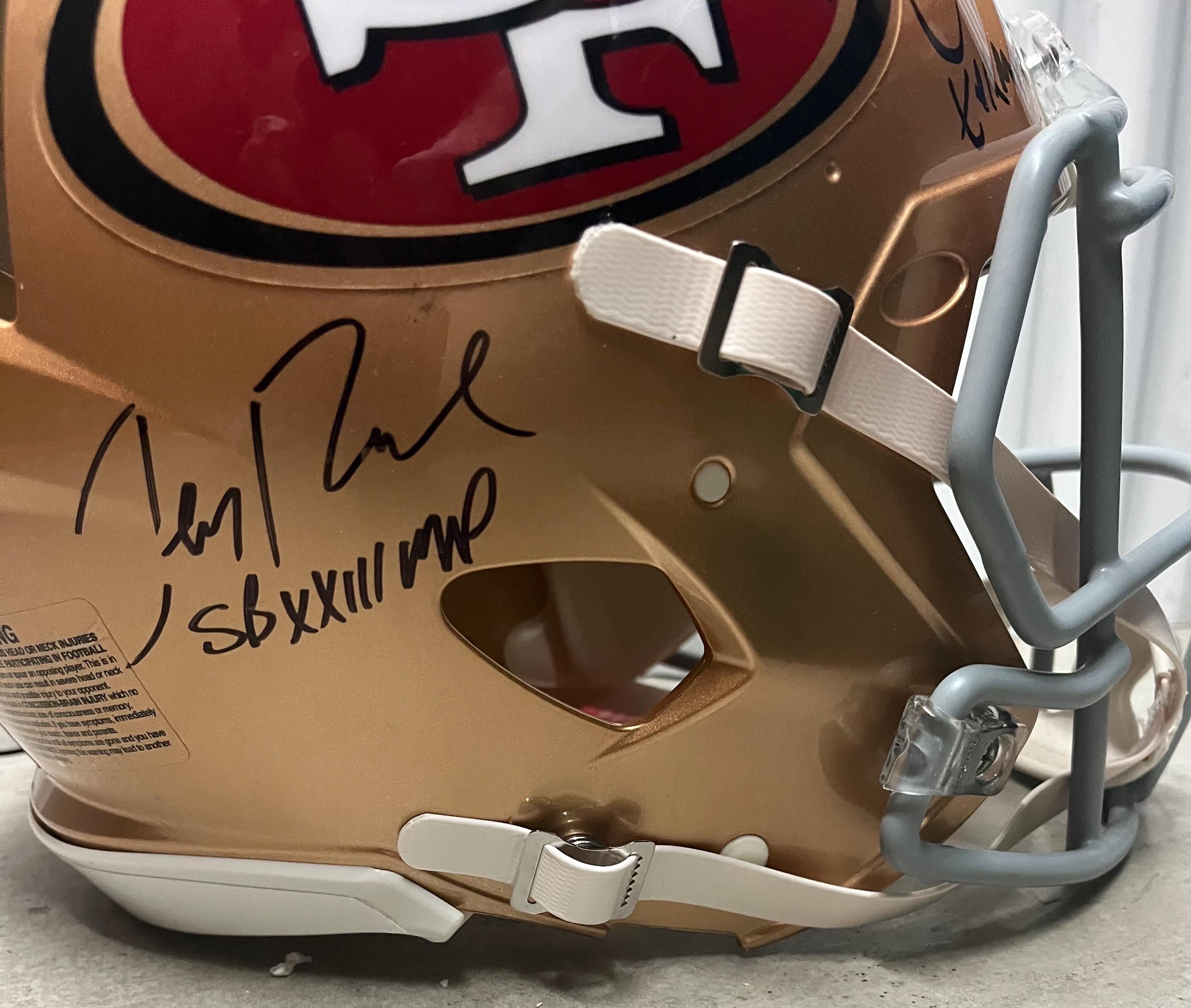 Joe Montana, Jerry Rice & Steve Young Signed Full Size Speed Helmet