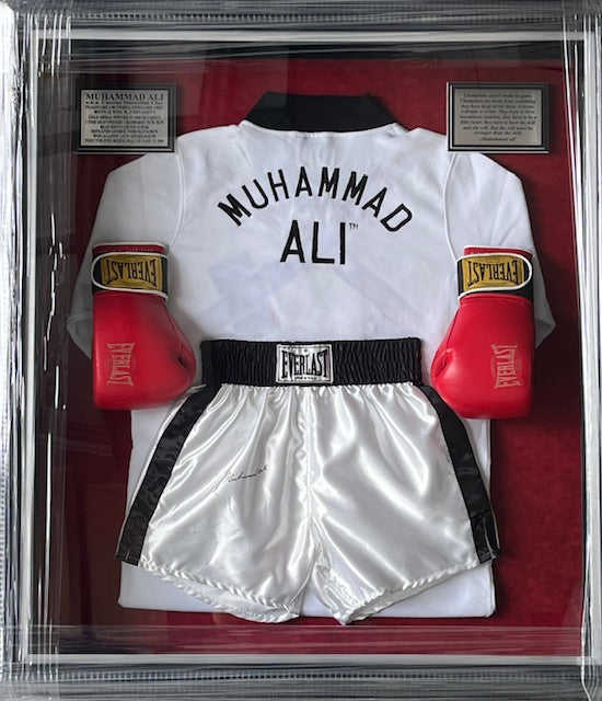 Muhammad Ali Signed Boxing Shorts Shadowbox