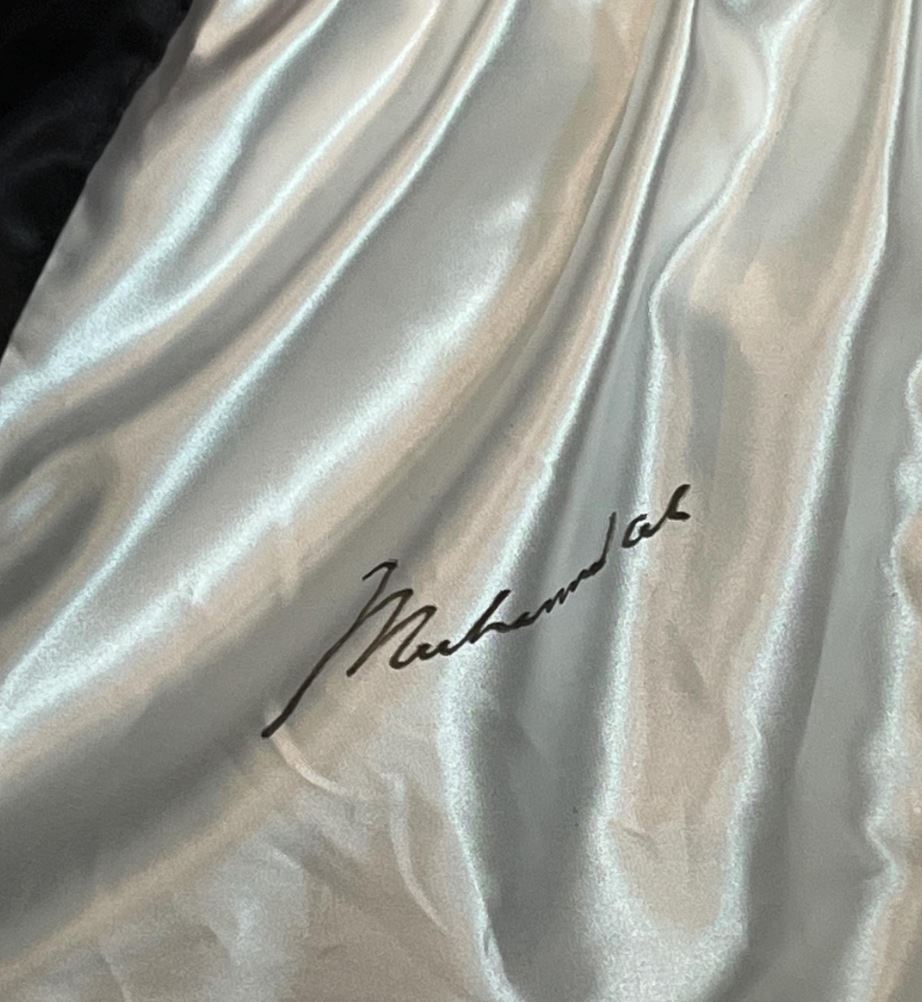 Muhammad Ali Signed Boxing Shorts Shadowbox