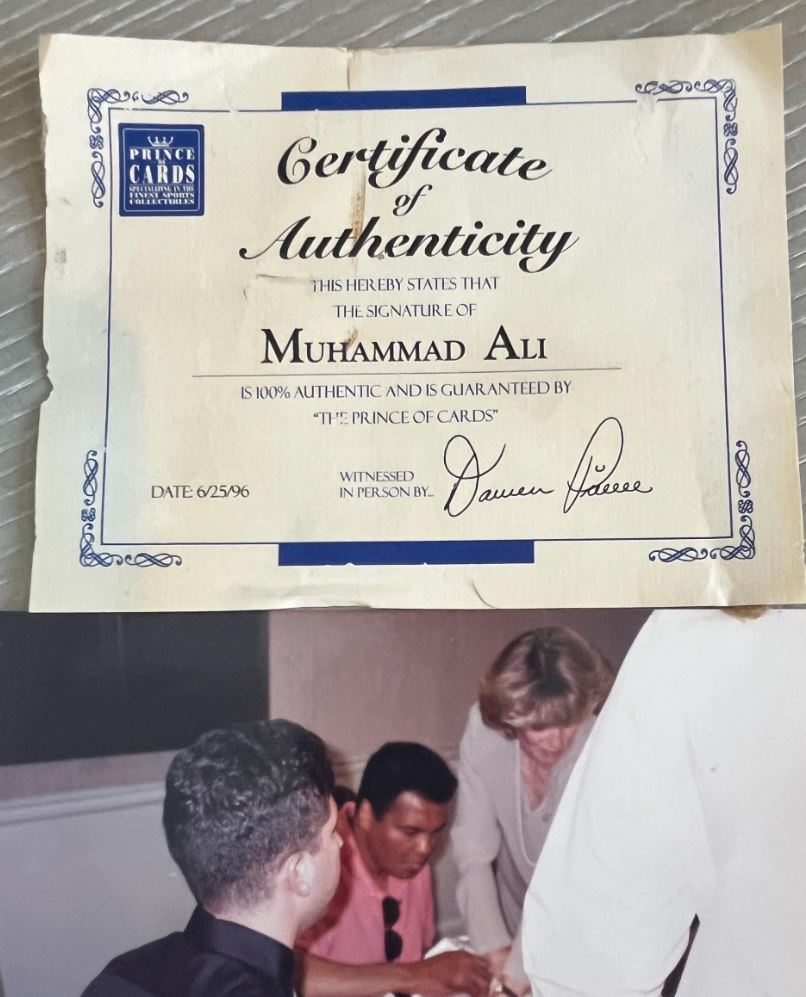 Muhammad Ali Signed Boxing Shorts Shadowbox