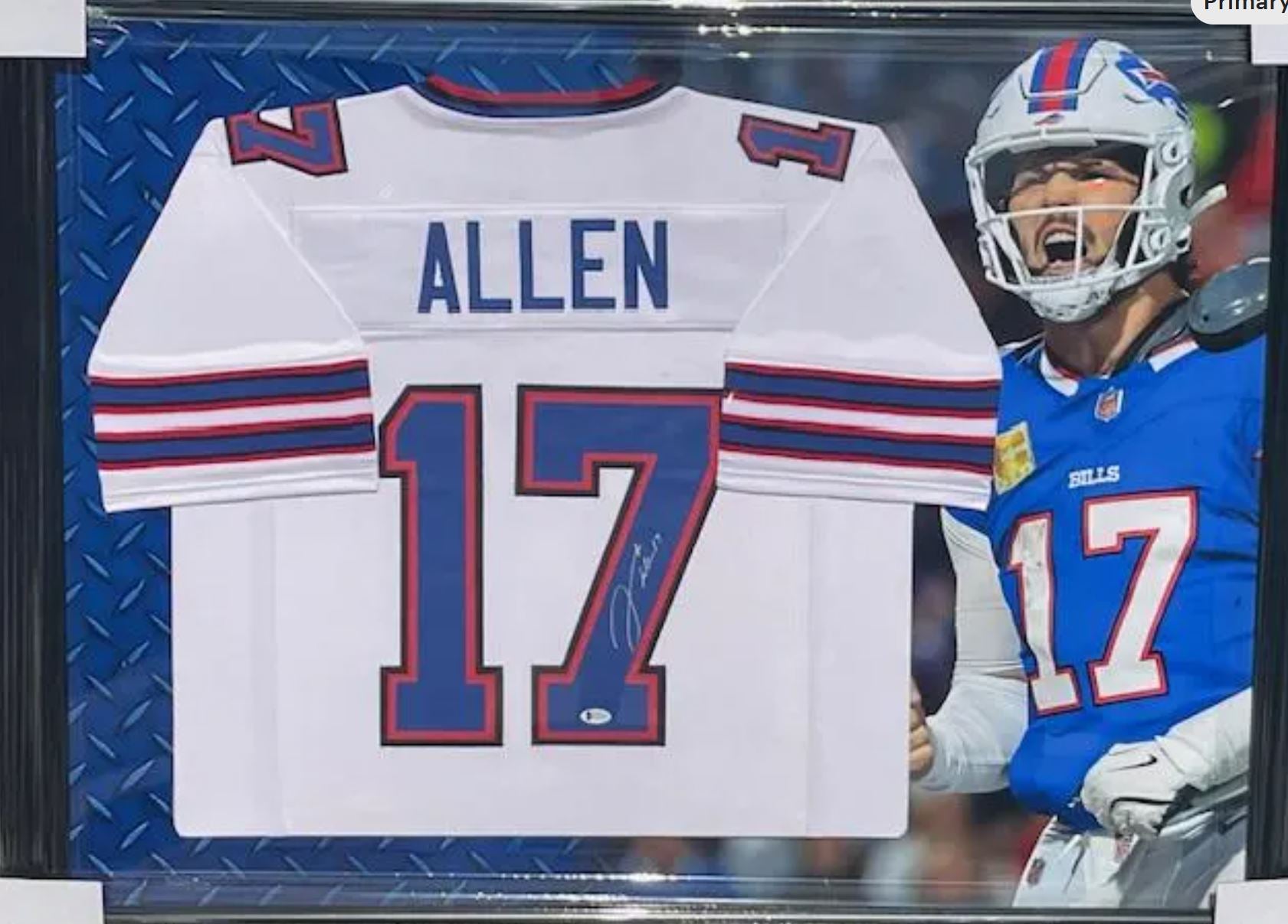 Josh Allen Signed Pro Authentic Jersey Custom Framed Beckett Certified