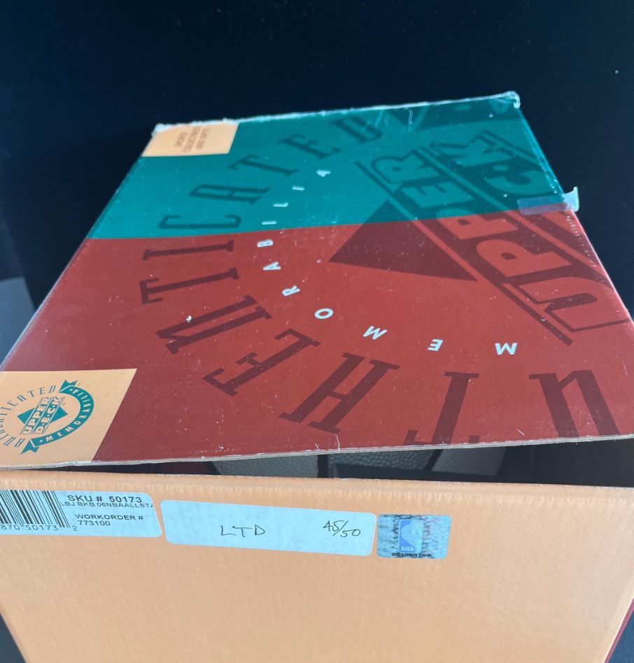 LeBron James Signed NBA All Star Basketball. UDA Upper Deck Aithentication