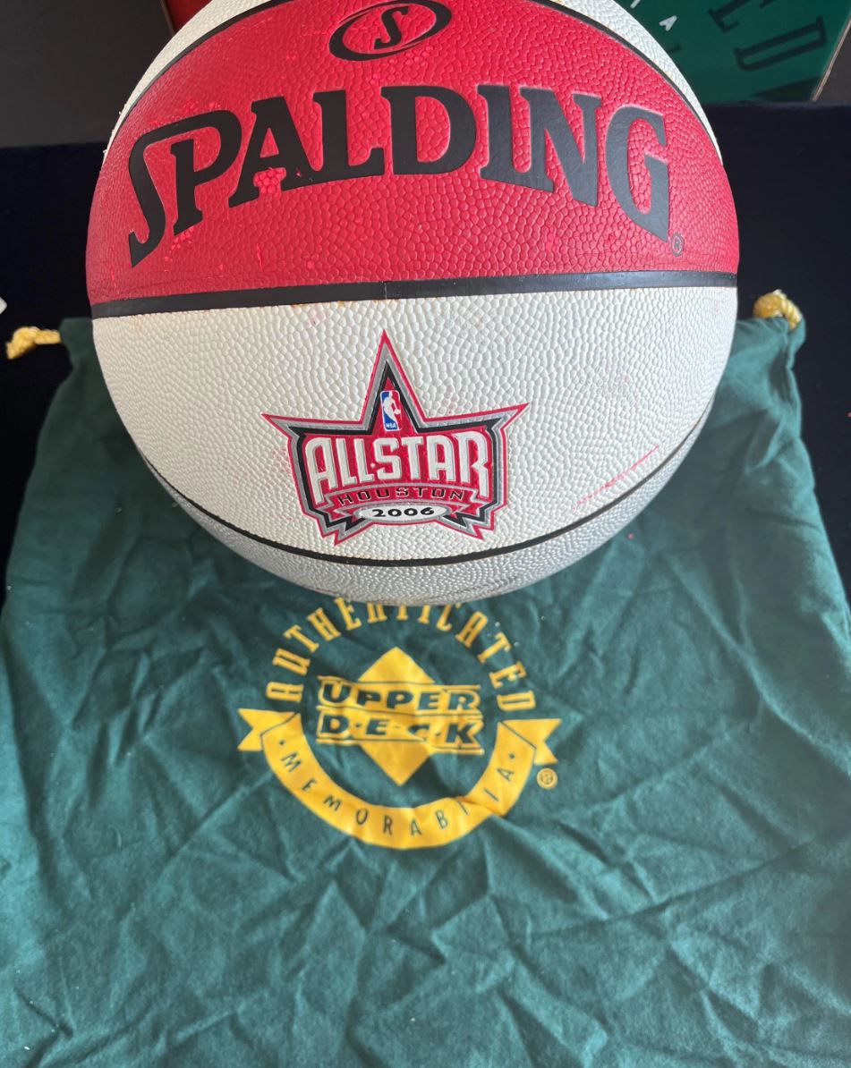 LeBron James Signed NBA All Star Basketball. UDA Upper Deck Aithentication
