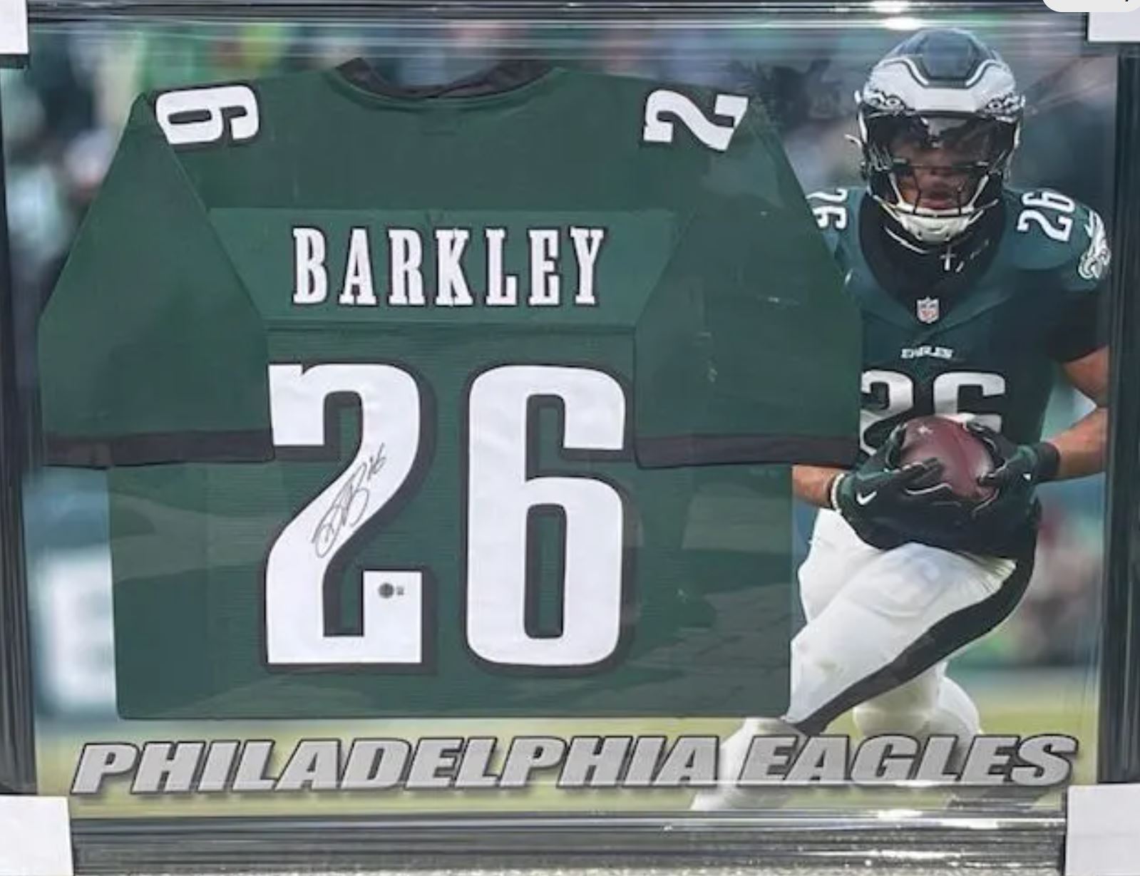 Sequon Barkley Signed Pro Authentic Jersey Custom Framed