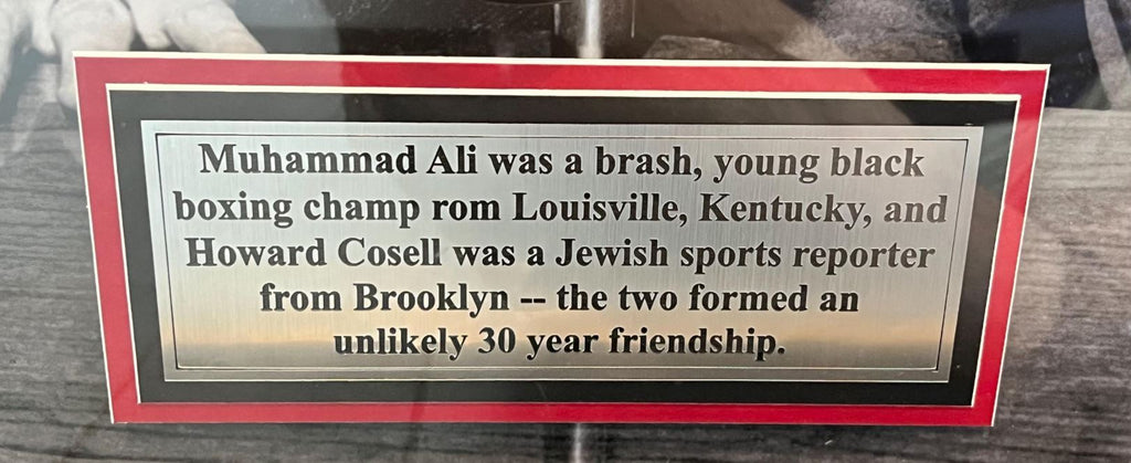 Muhammad Ali & Howard Cosell Signed Shadowbox frame display Certified