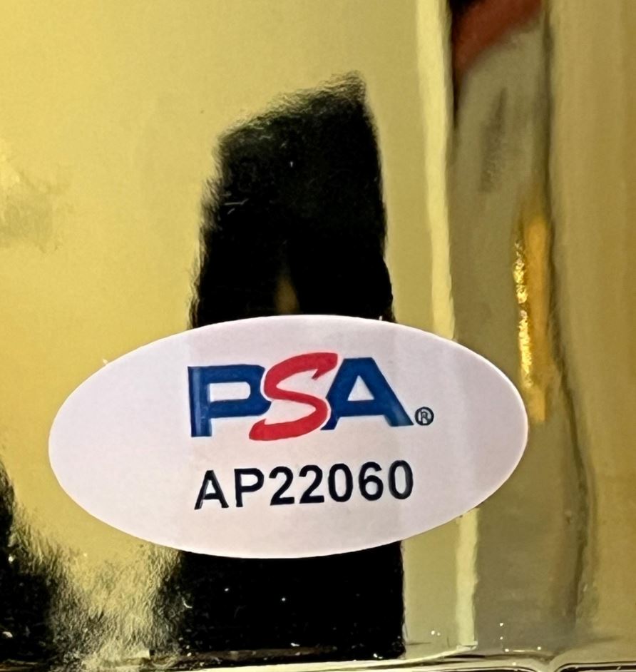 Stephen Curry Signed Mini NBA Championship Trophy w/Case PSA/DNA