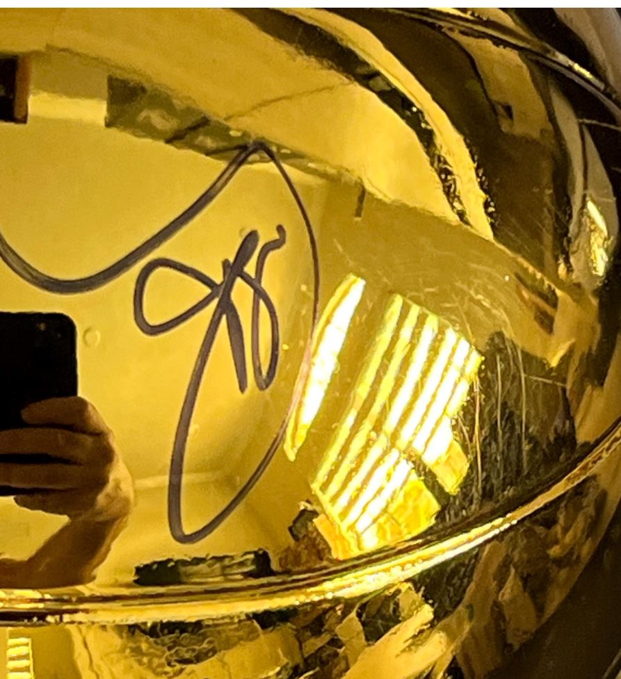 Stephen Curry Signed Mini NBA Championship Trophy w/Case PSA/DNA