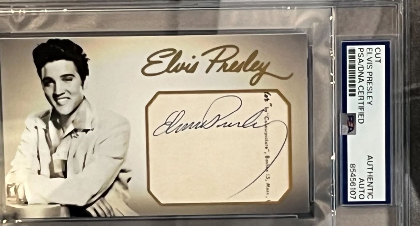 Elvis, Pricilla & Lisa Marie Pressley shadowbox display custom framed and certified