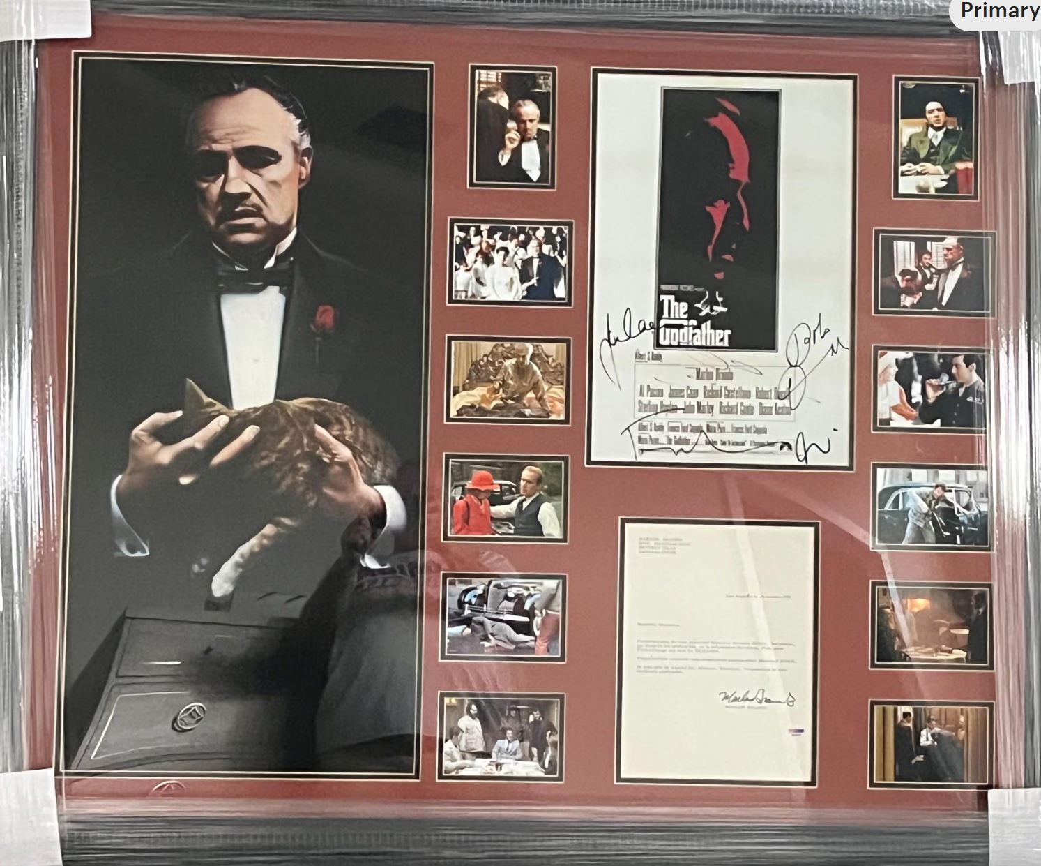 The Godfather Cast Signed Collage Custom Framed PSA/DNA certified