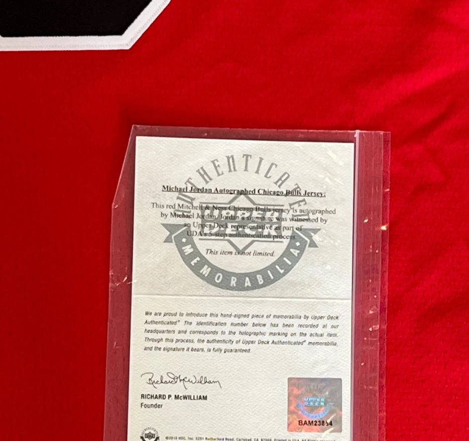 Michael Jordan Signed Jersey UDA Upper Deck Authentication