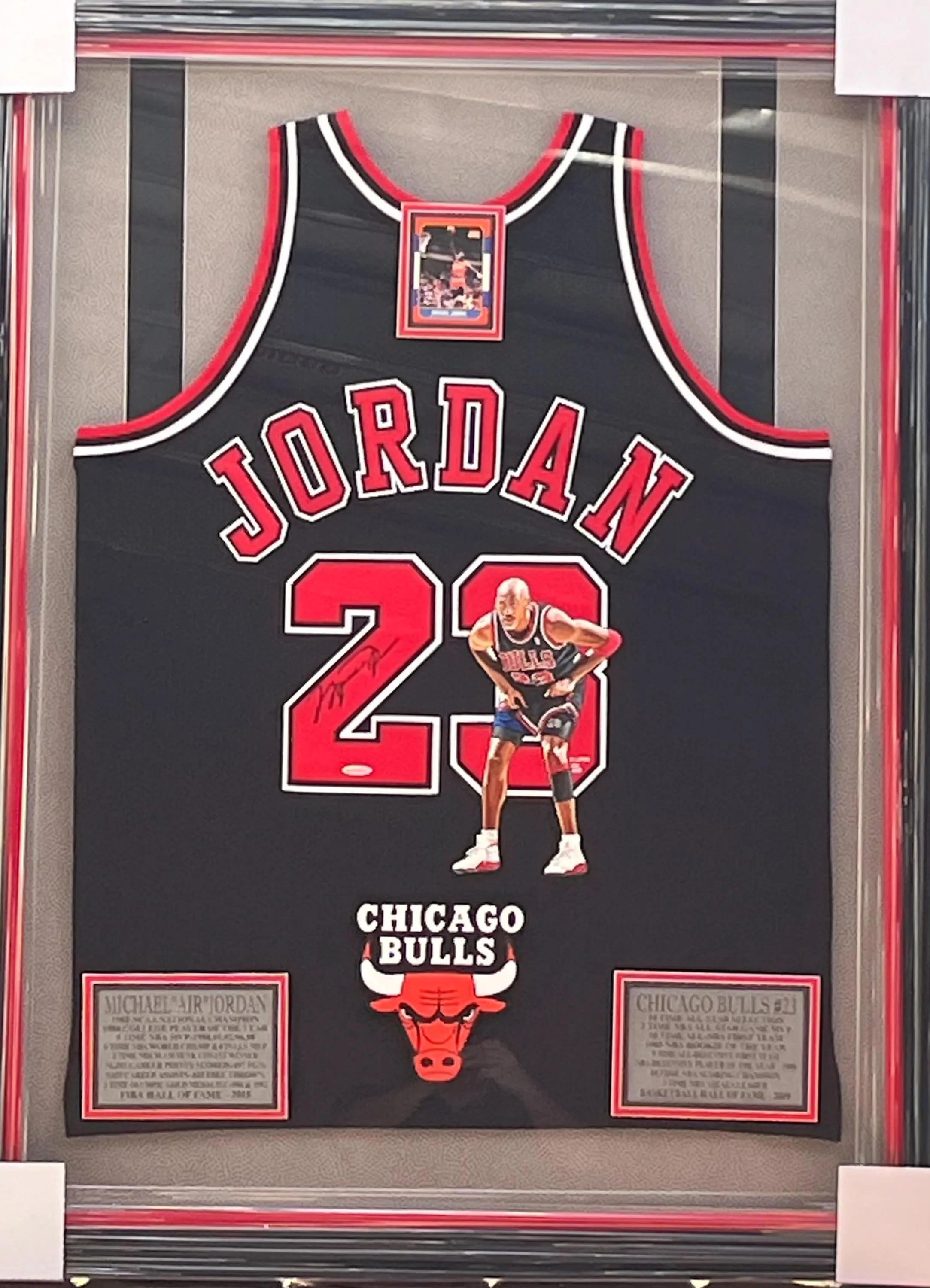 Michael Jordan 1 Of 1 Hand Painted Signed Bulls Alternate Jersey Upper Deck UDA