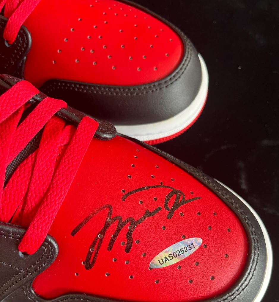 Michael Jordan Signed Shoe UDA Upper Deck Authrnticated