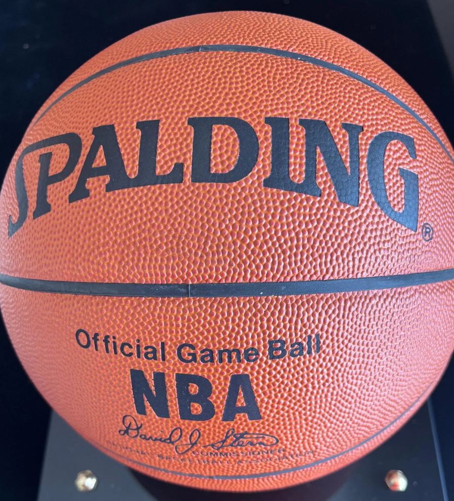 Kobe Bryant Signed NBA Authentic Leather Basketball. JSA Authentication with Display Case