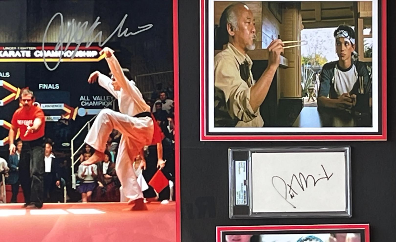 Karate Kid Shadowbox Display Signed by Macchio, Zabk, Morita + more Certified