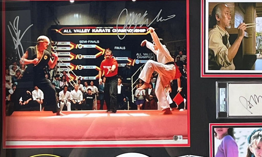 Karate Kid Shadowbox Display Signed by Macchio, Zabk, Morita + more Certified