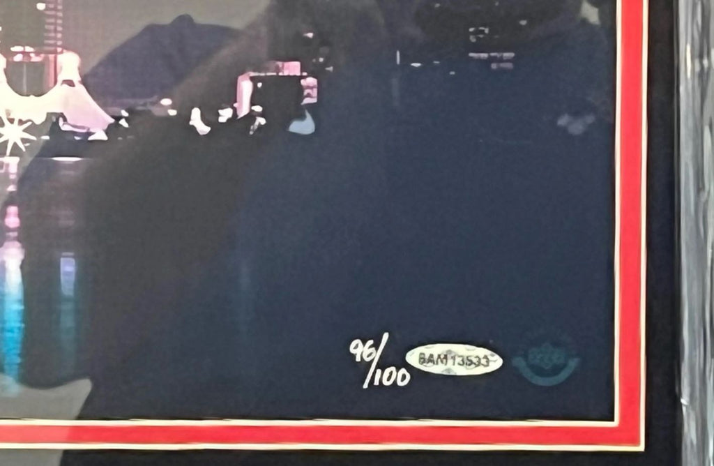 LeBron James Signed jumbo photo custom framed. UDA Upper Deck Authentocated Certified