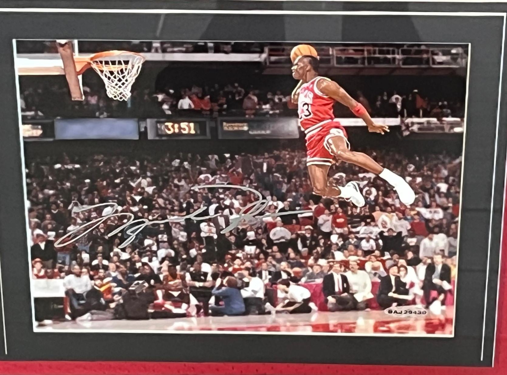 Michael Jordan Signed Photo Custom framed UDA Upper Deck Authenticated