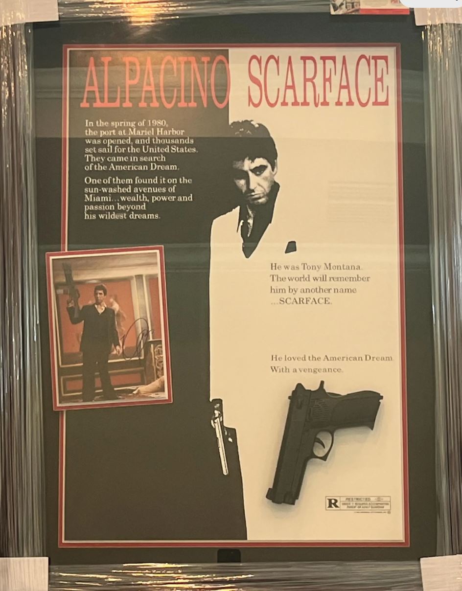 Al Pacino Signed Scarface Poster custom framed PSA/DNA authentication