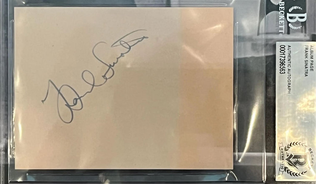 The Rat Pack Signed shadowbox display. Sinatra, Davis Jr., Martin & Lawford. Beckett Certified