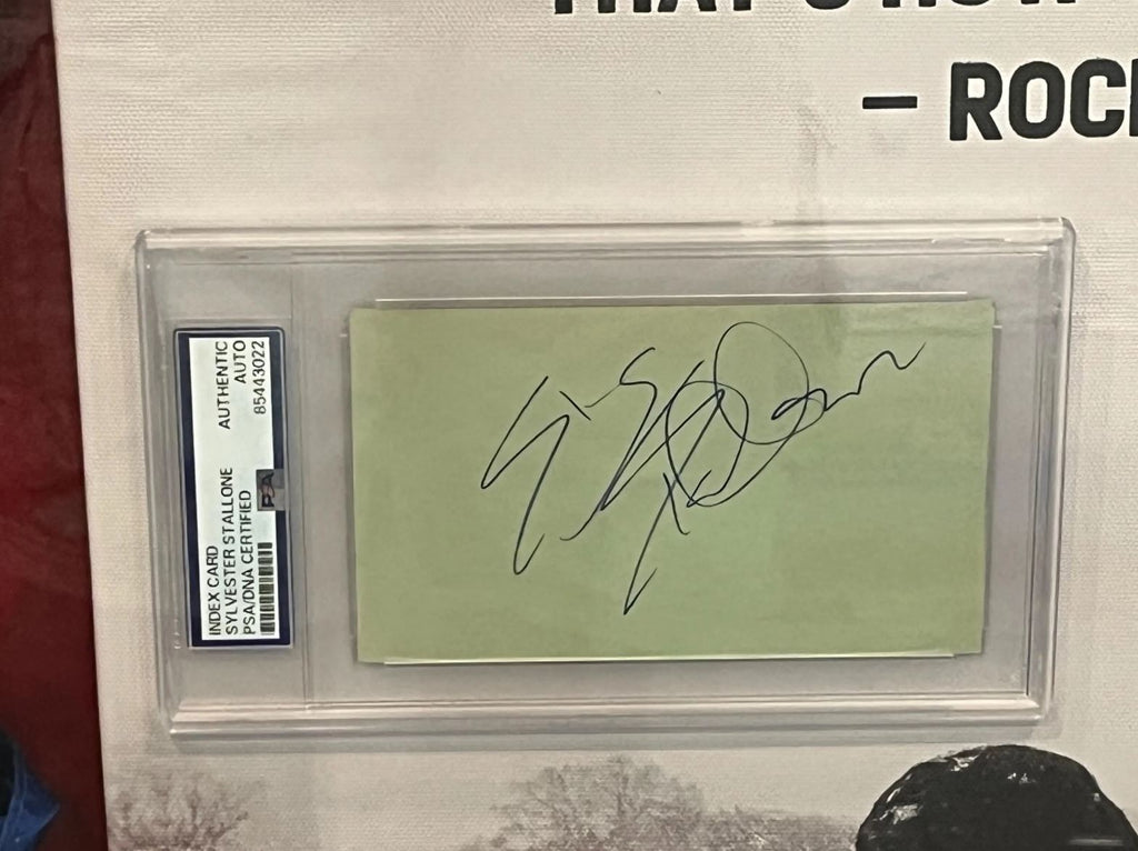 Cast of ROCKY Signed Collage Shadowbox Certified Signatures