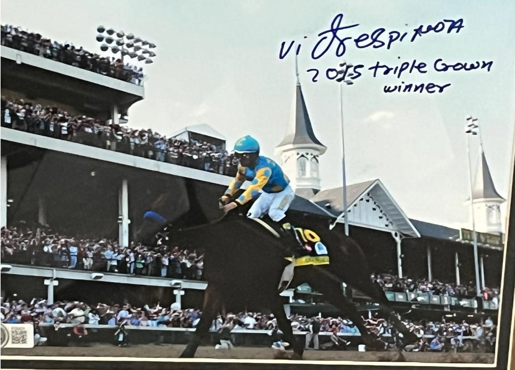 Triple Crown winning Jockeys Signed Photos custom framed Certified