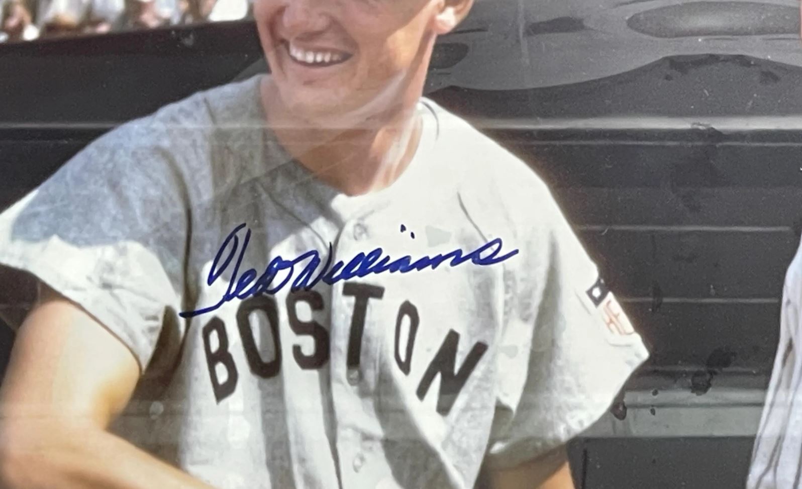 This is a 20” x 24” photo which features both Ted Williams & Babe Ruth. Custom Framed